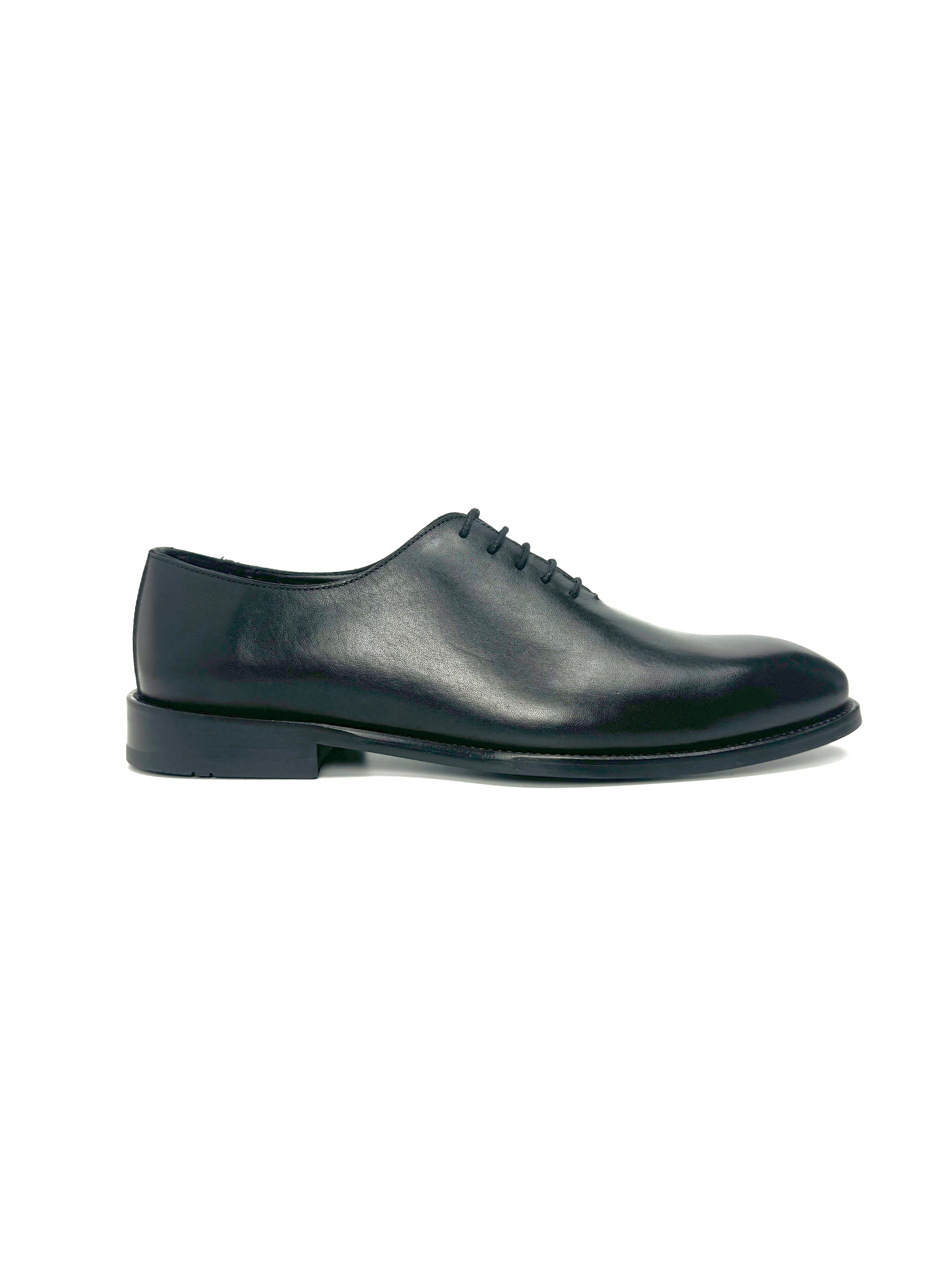 Silingech Black Calf Leather Oxford Shoes