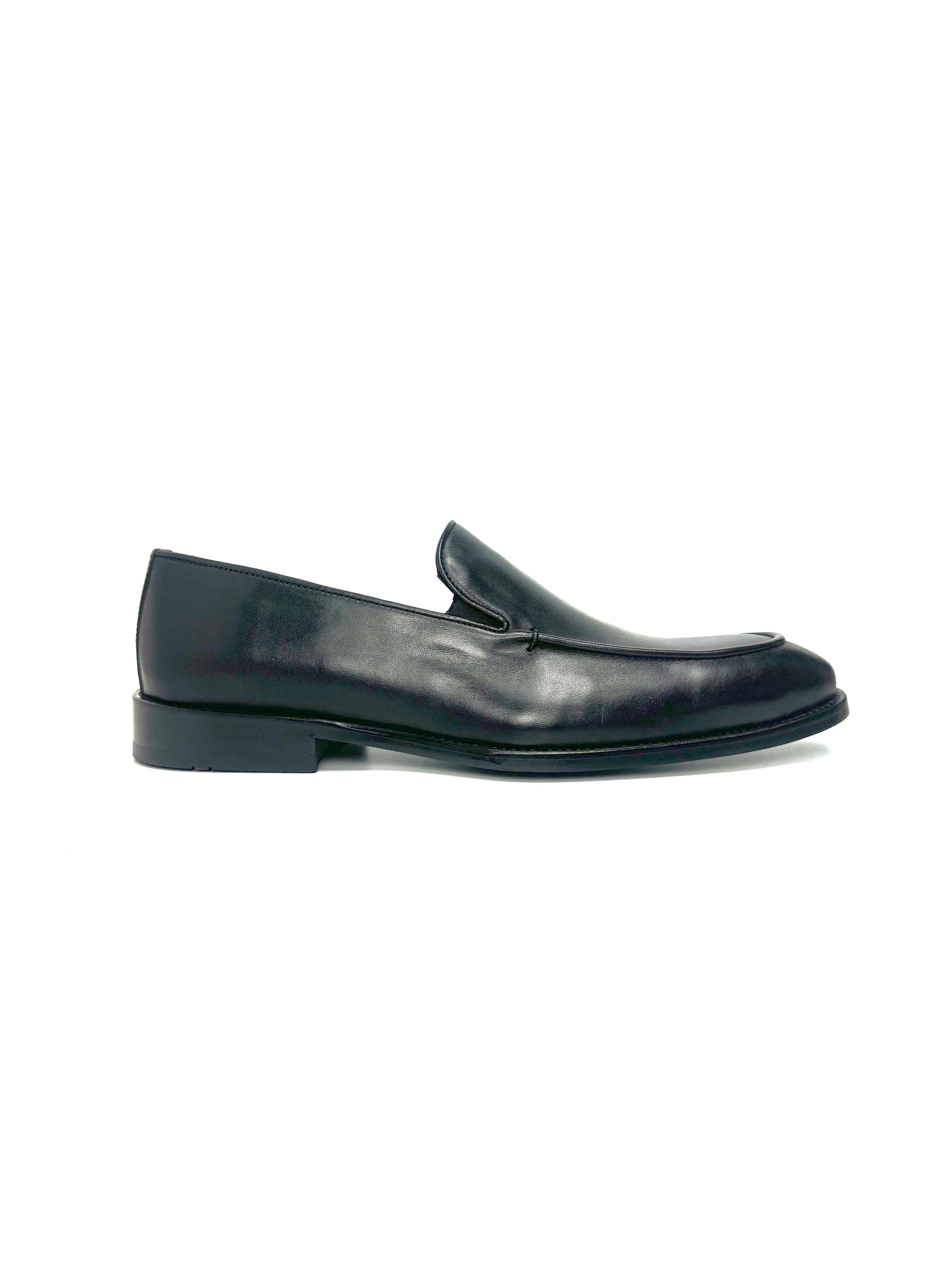 Silingech Classic Black Calf Leather Loafers