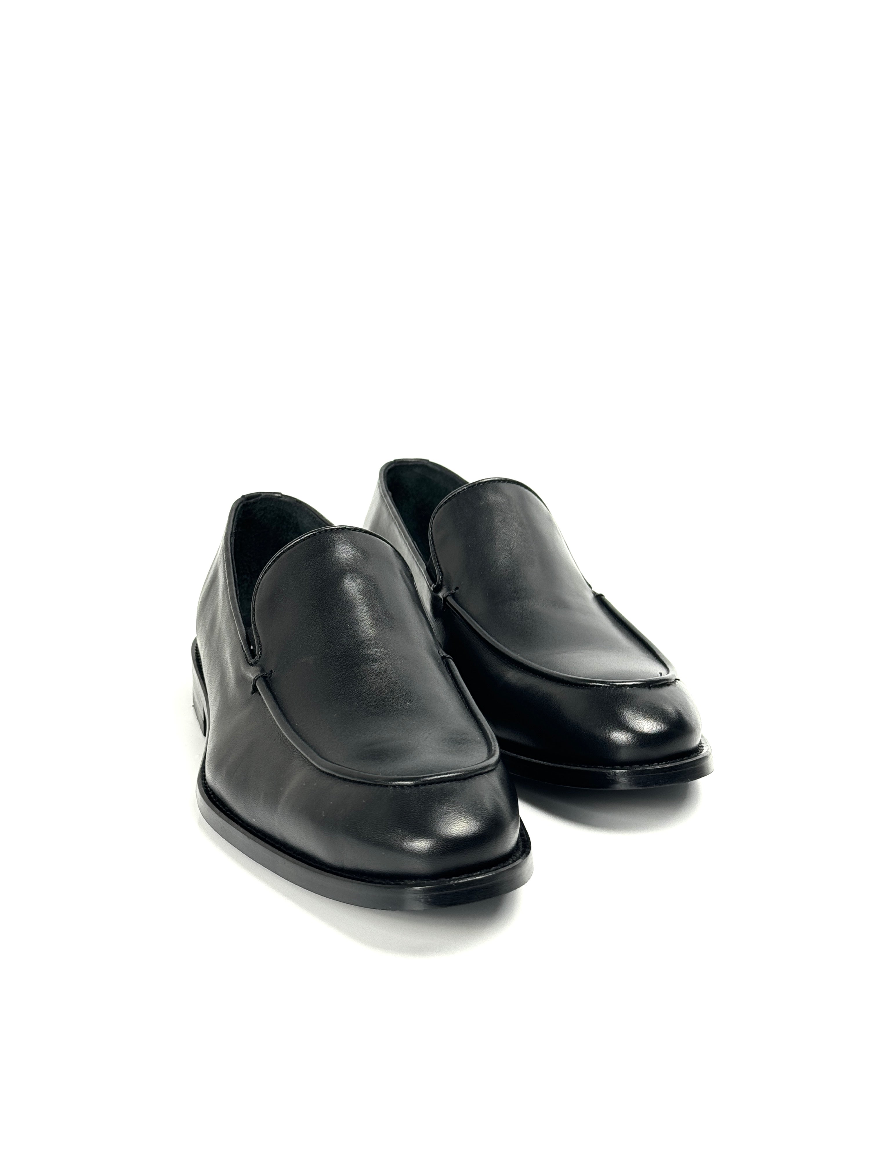 Silingech Classic Black Calf Leather Loafers